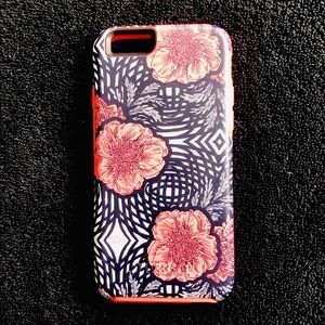 Hot pink and black iPhone 8 case